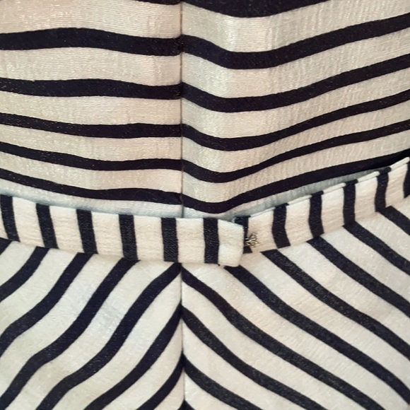 NWT Taylor Navy Striped Fit & Flare Dress Size 14 - Picture 9 of 16